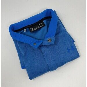 Men's Under Armour Golf Fleece Cold gear Loose  Snap 1/4 Closure‎ Blue Large